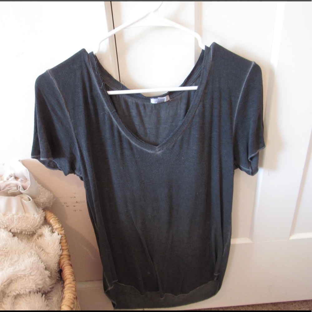 Gray v neck